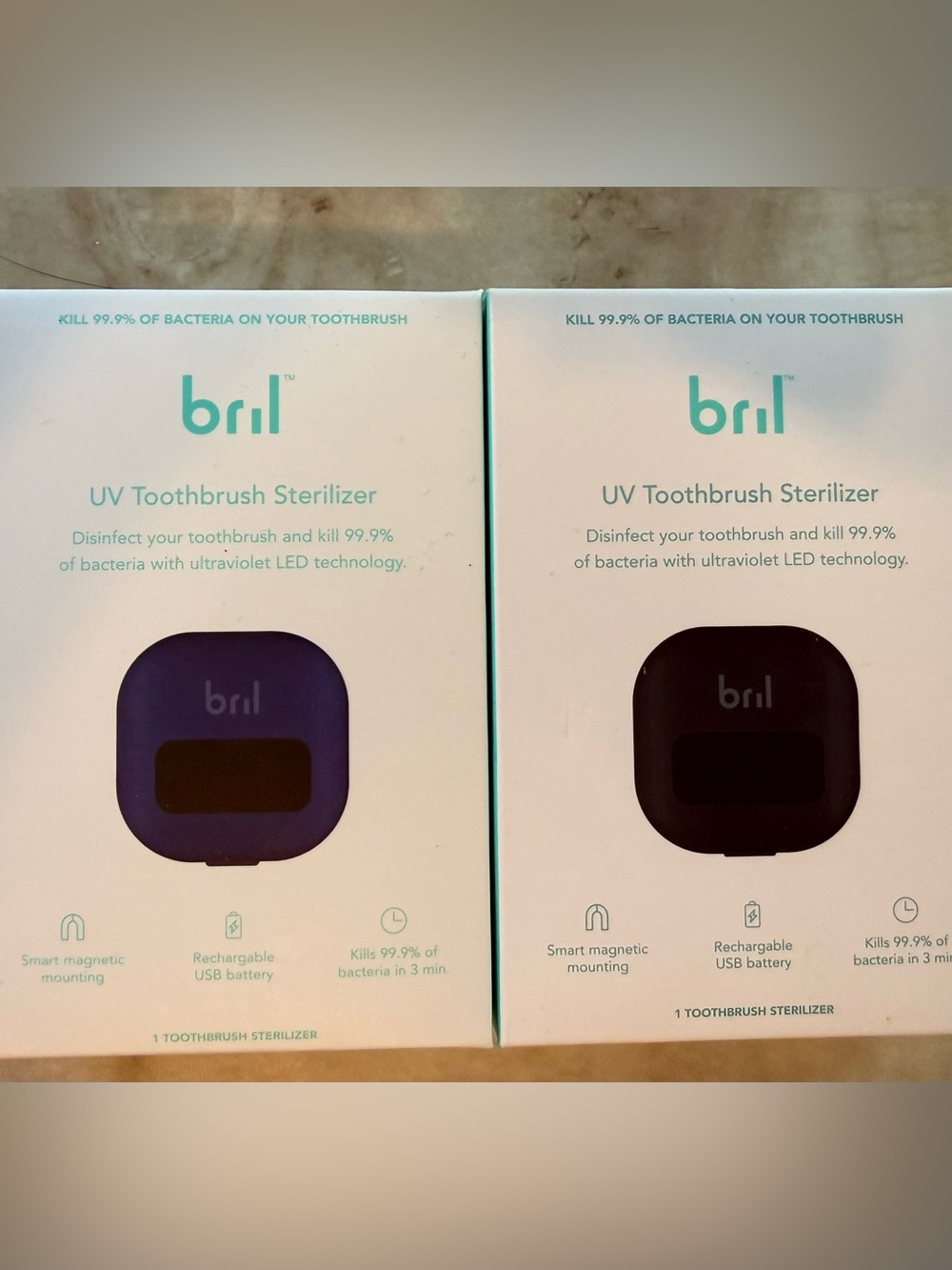 NWT 2️⃣ BRIL UV TOOTHBRUSH STERILIZERS